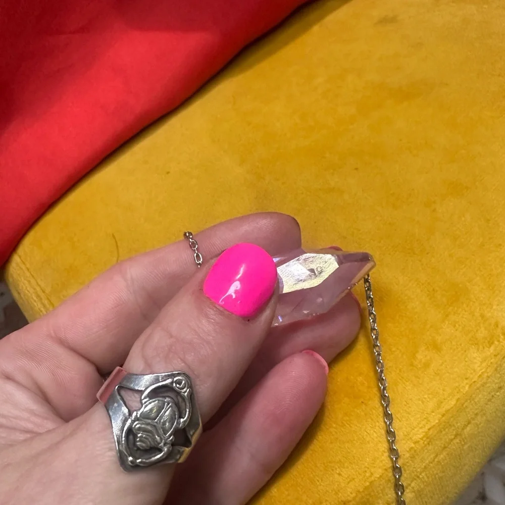 SWARVOSKI PINK Crystal statement piece